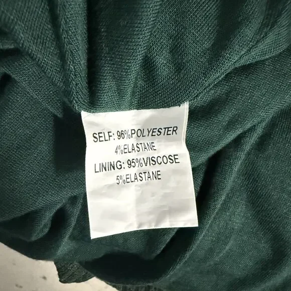 Mia Joy Women's XL Dark Green Self Striped Stretch Maxi Dress - Picture 5 of 7